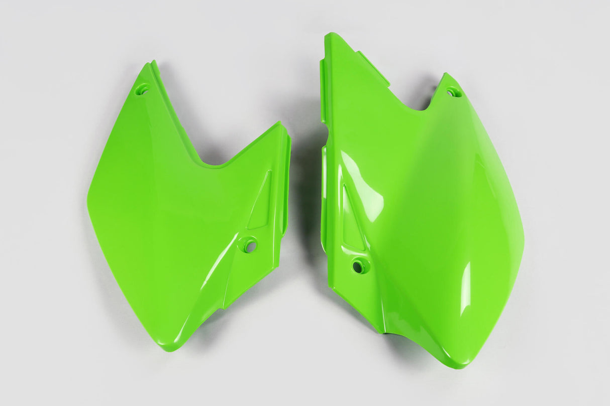 Ufo plast zijkappen side covers ufo kawasaki green