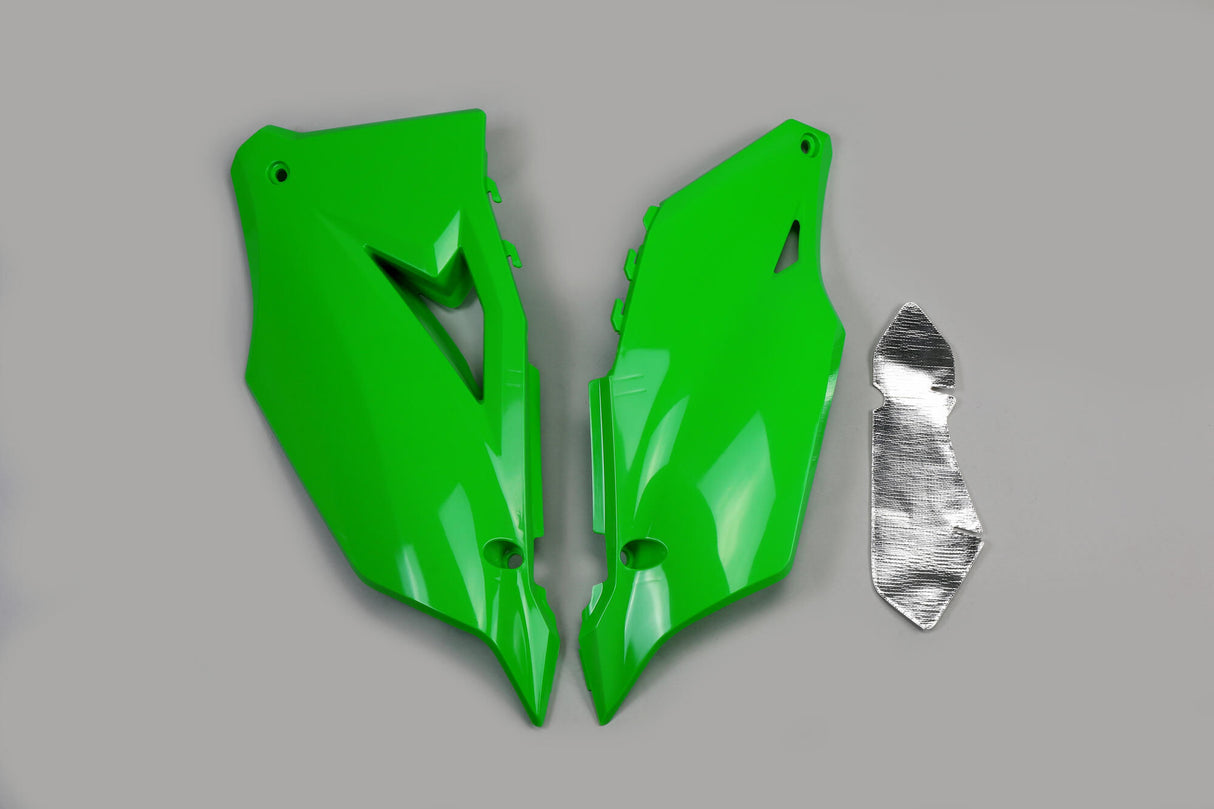 Ufo plast zijkappen side covers ufo kawasaki green