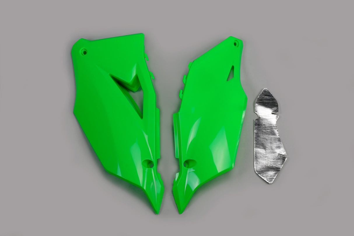 Ufo plast zijkappen side covers ufo kawasaki green