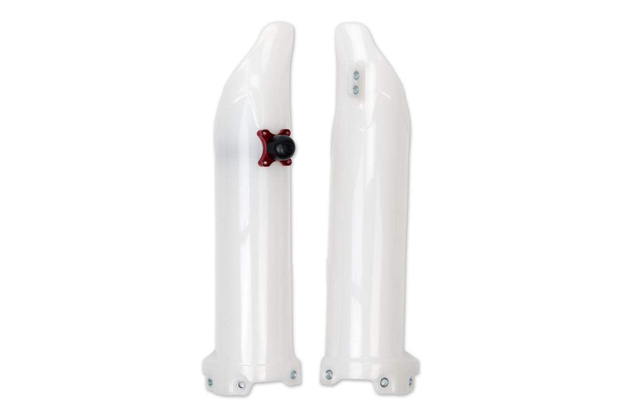 Ufo plast voorvork bescherming fork protectors ufo kawasaki white