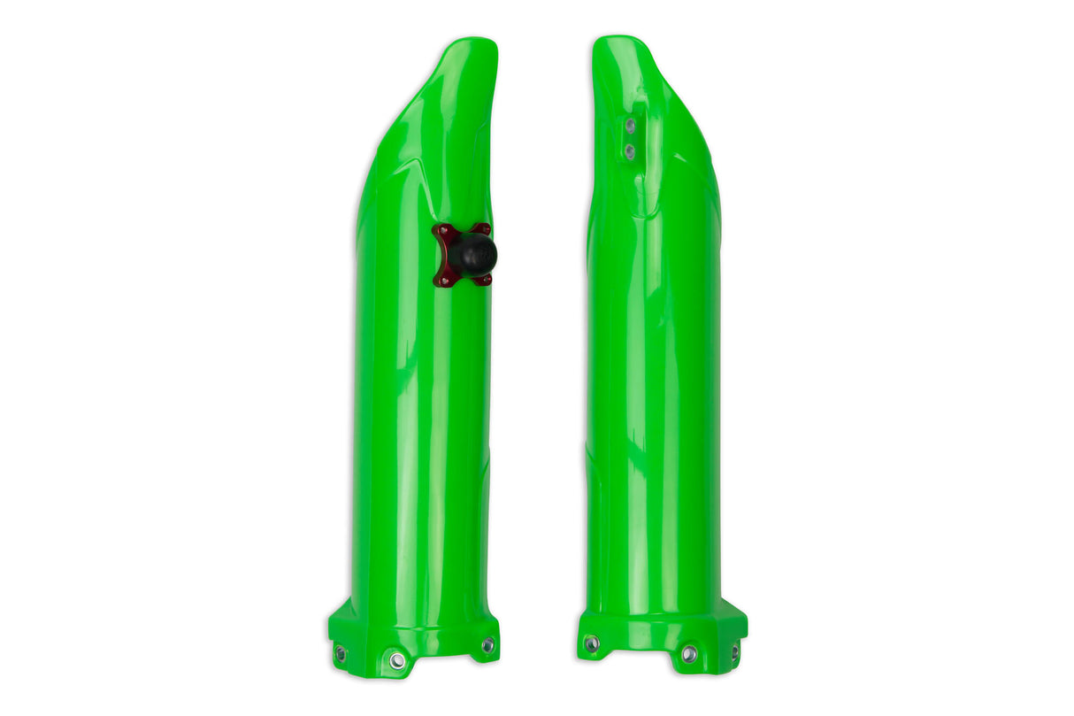 Ufo plast voorvork bescherming fork protectors ufo kawasaki green