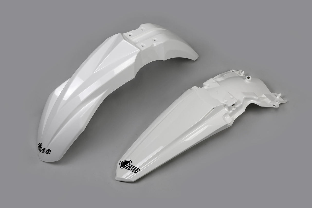 Ufo plast spatbordset mudguard set ufo kawasaki white