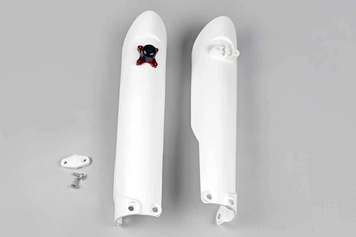 Ufo plast voorvork bescherming fork protectors ufo ktm white
