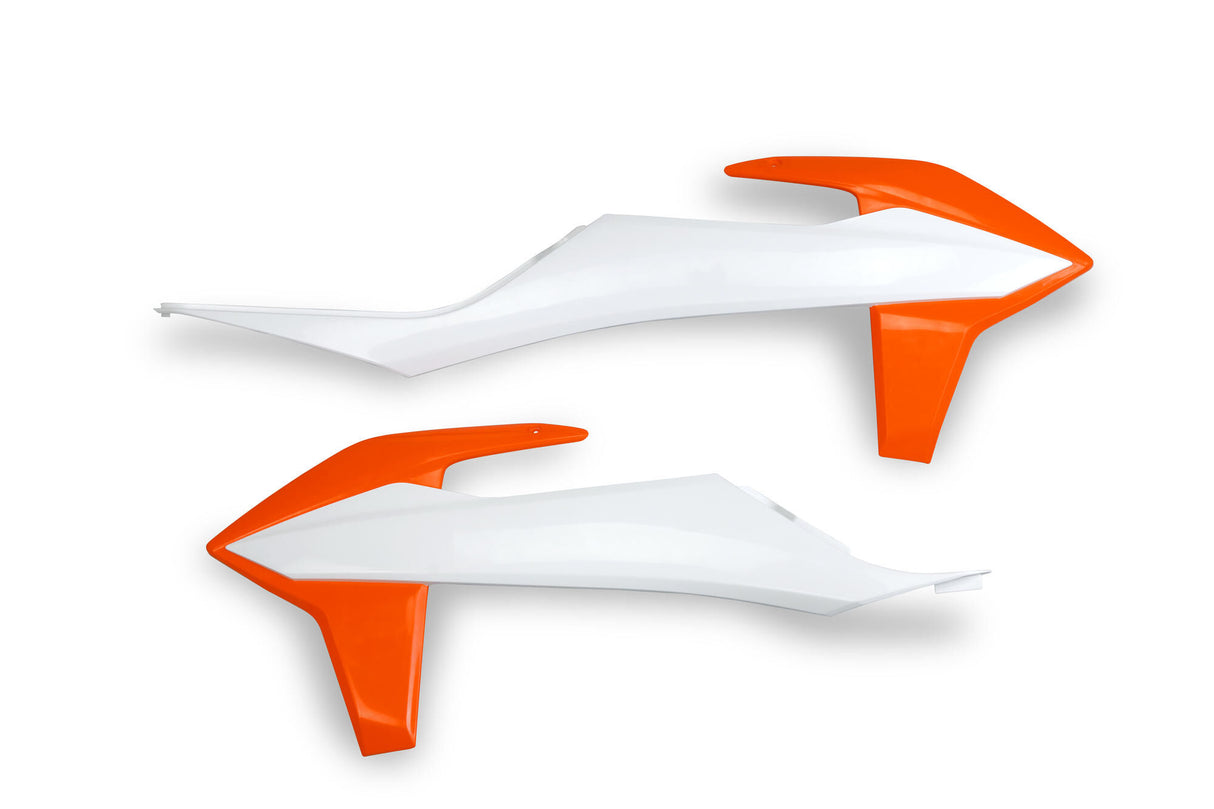 Ufo plast radiator cover radiator covers ufo ktm white orange