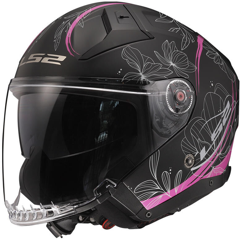 Ls2 jethelm „of603 infinity ii lotus” helmet of603 infi. ii lotus s black pink