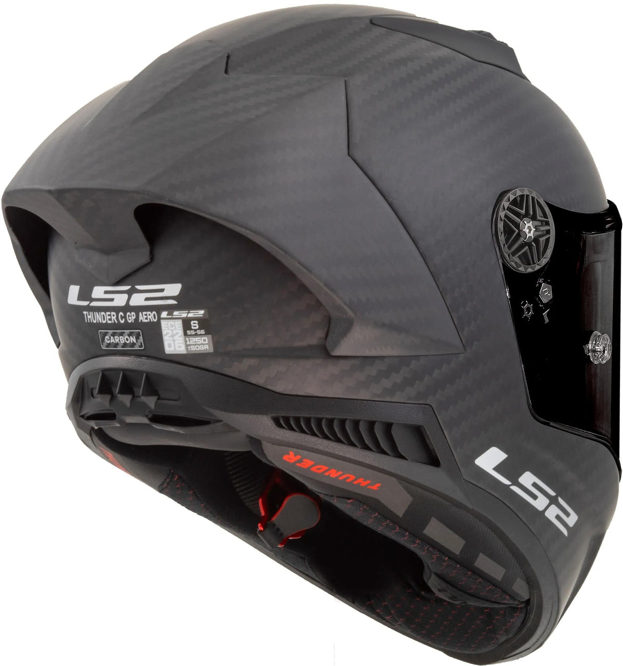 Ls2 full face helmet “ff805 thunder carbon gp aero” helmet thunder gp aer black matt gr. l