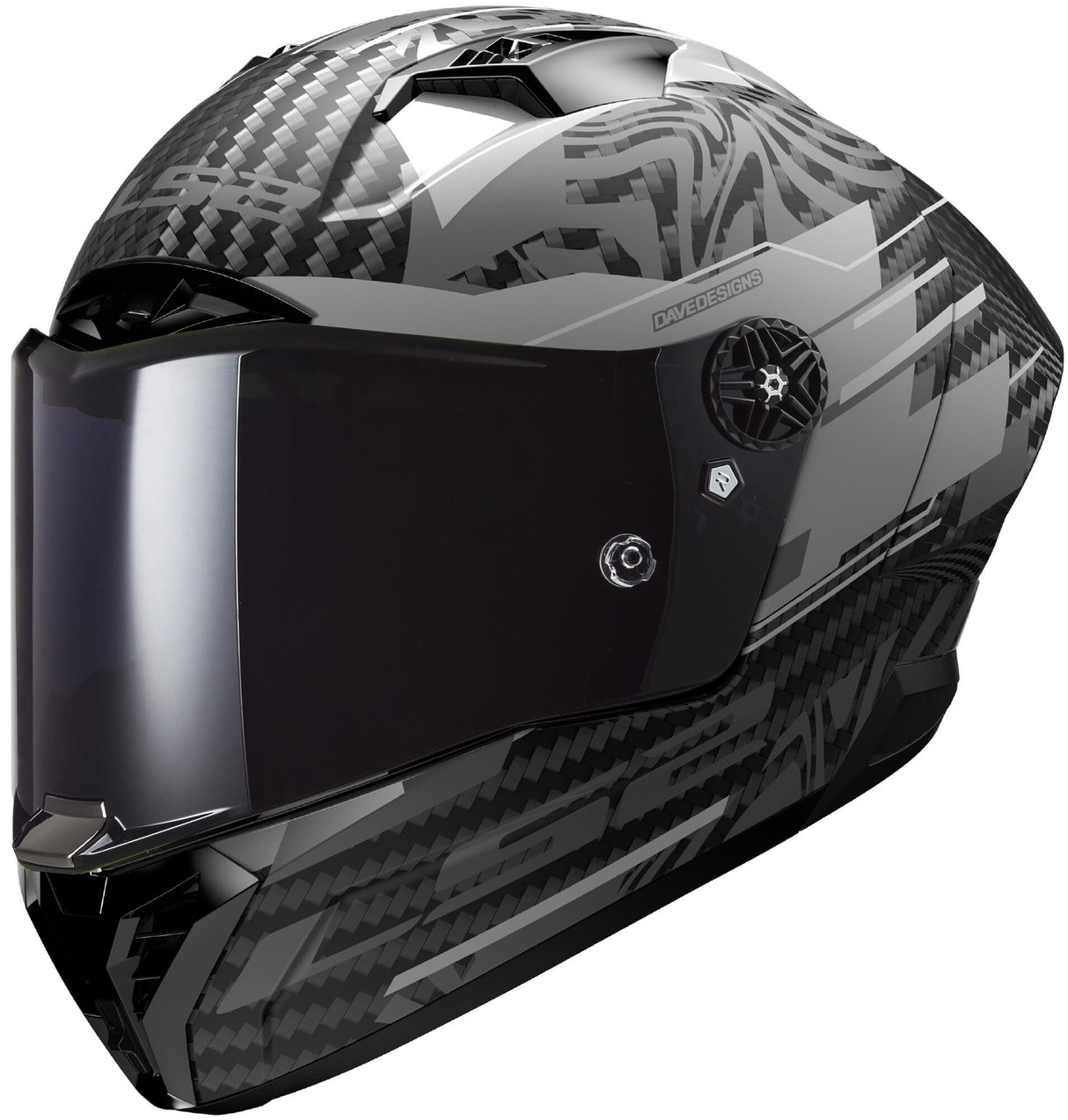 Ls2 full face helmet ff805 thunder carbon gp aero polar helmet ff805 th.ca.gp aero polar xl bl. gr.