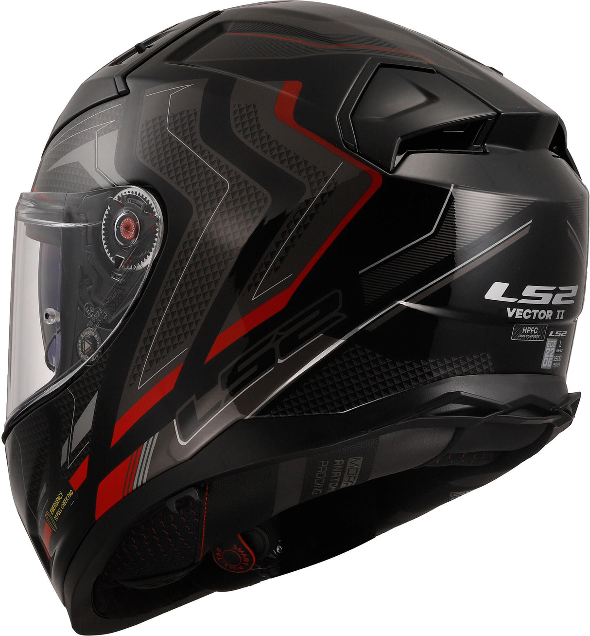 Ls2 full face helmet ff811 vector ii alizer helmet ff811 vect. II Alizer XL Black Red