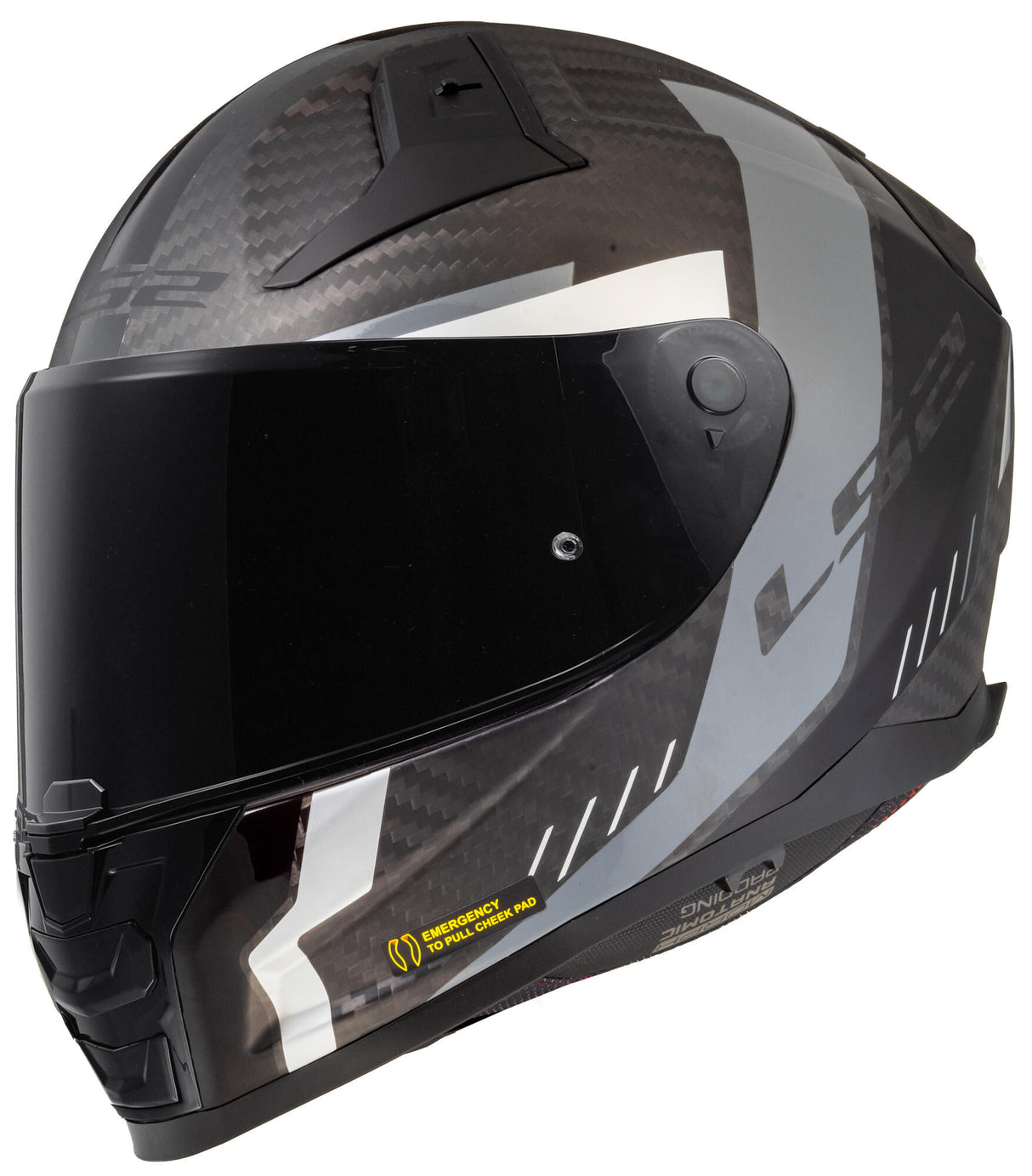 Ls2 full face helmet ff811 vector ii carbon grid. helmet ff811 vector ii carb.grid xl bl. gray