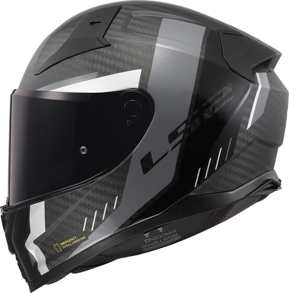 Ls2 full face helmet ff811 vector ii carbon grid. helmet ff811 vector ii carb.grid xl bl. gray