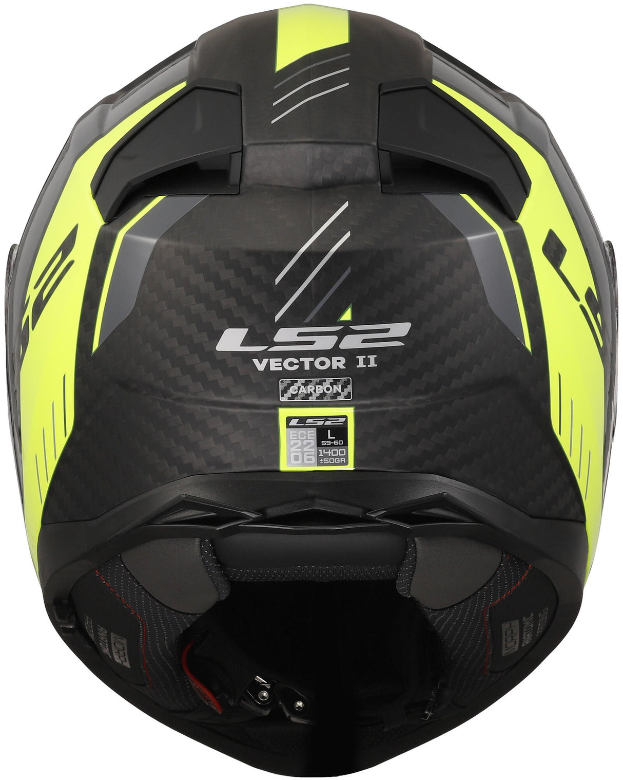 Ls2 full face helmet ff811 vector ii carbon grid. helmet ff811 vector ii carb.grid m bl. yel.