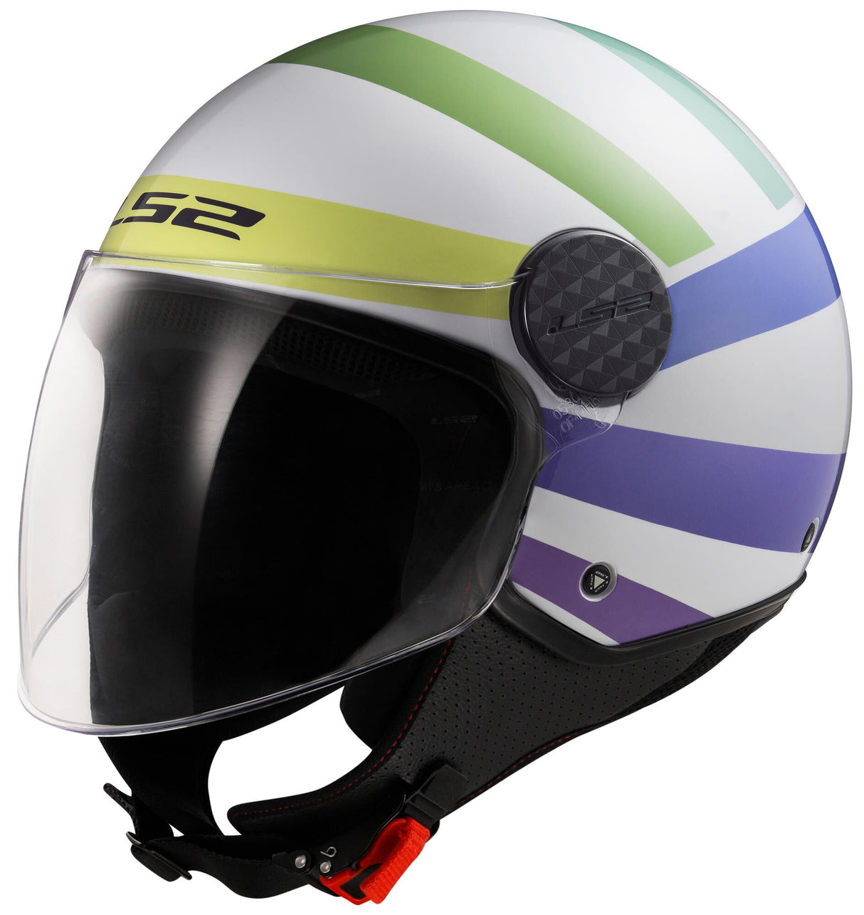 Ls2 jet helmet of558 sphere lux ii swirl helmet of558 sph. lux ii swirl s white colorful