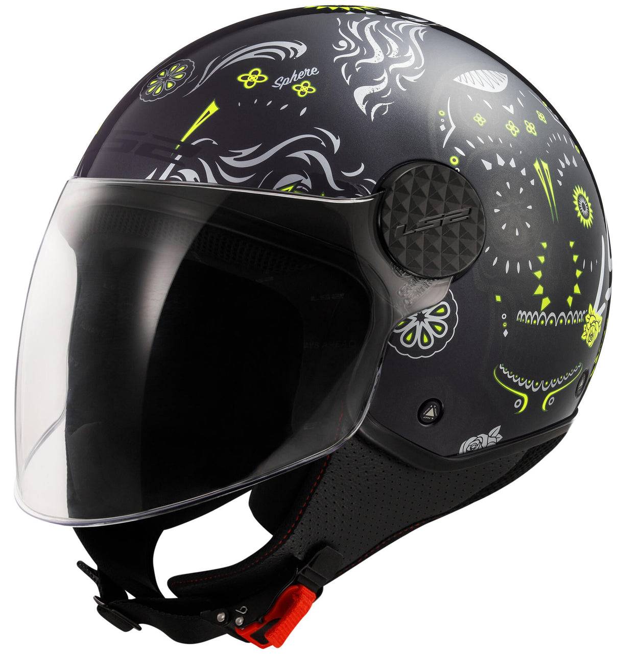 Ls2 jethelm of558 sphere lux ii maxca helmet of558 sph. lux ii maxca m black yellow