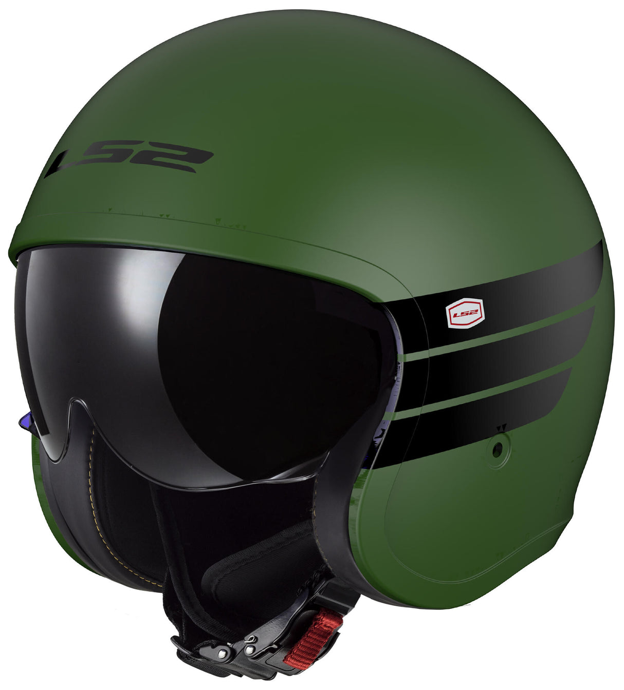 Ls2 jet helmet of599 ii spitfire retro helmet of599 spitf.ii retro l green black