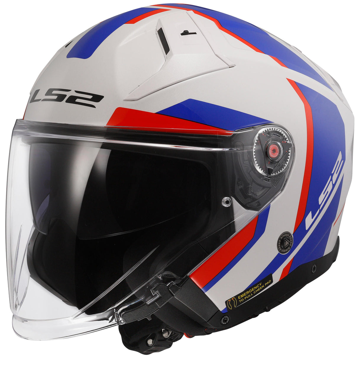 Ls2 of603 infinity ii focus jet helmet helmet of603 infi. ii foc. l white blue red