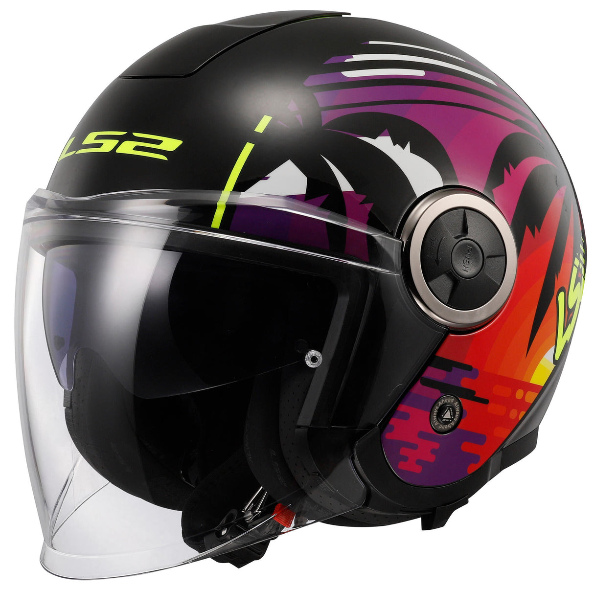 Ls2 jet helmet of620 classy palm helmet of620 classy palm s black
