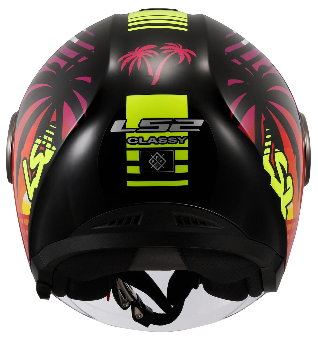 Ls2 jet helmet of620 classy palm helmet of620 classy palm s black