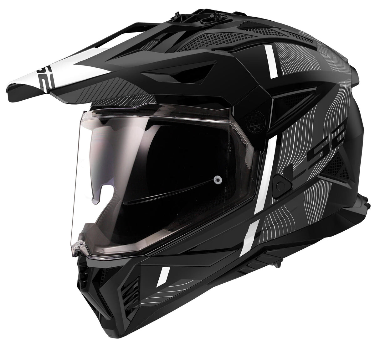 Ls2 enduro helmet mx702 pioneer ii hill. helmet mx702 pawn.ii hill l bl. whte matt