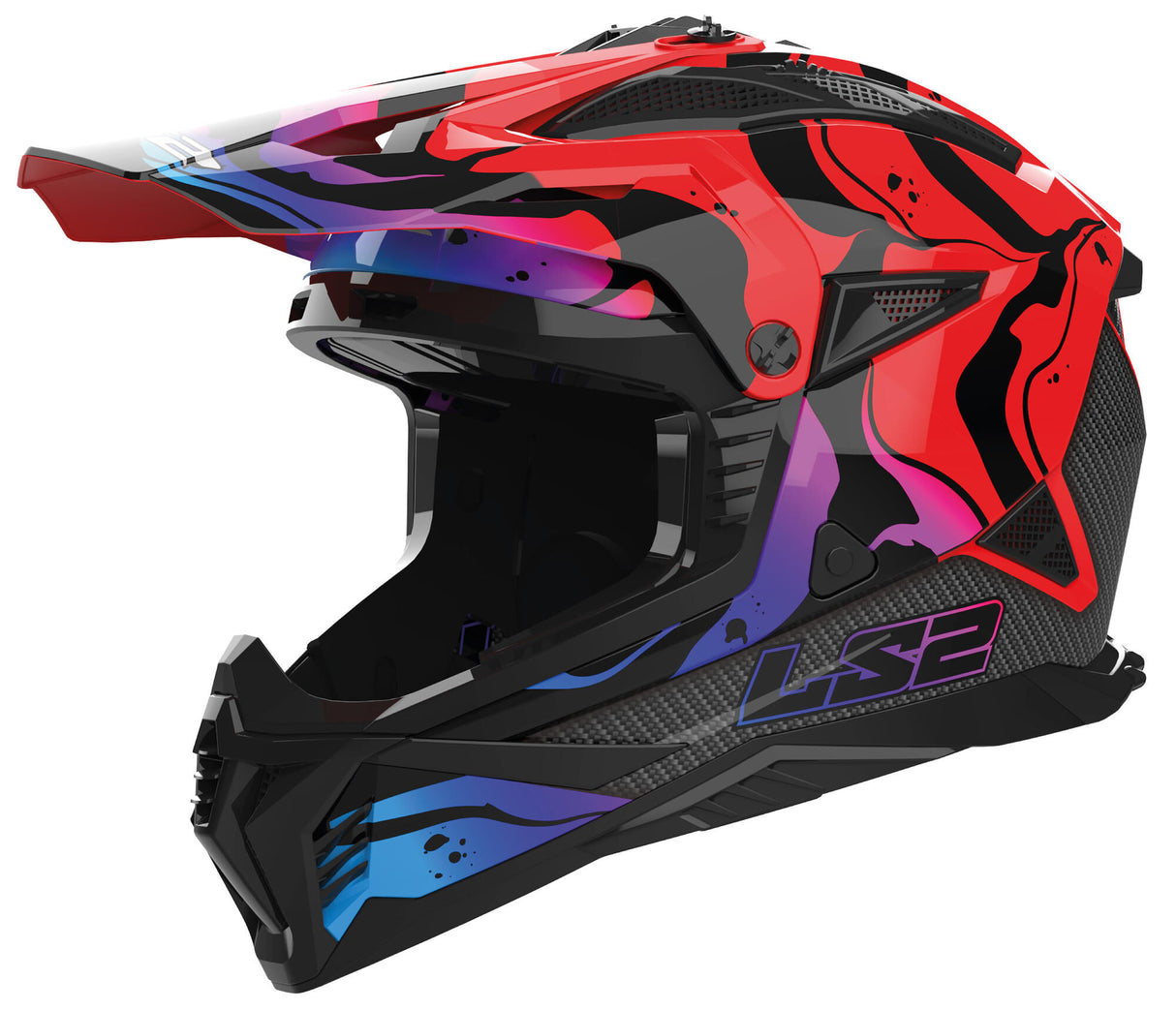 Ls2 motocross helmet mx708 fast ii wash . helmet mx708 fast ii wash l bl. red color.