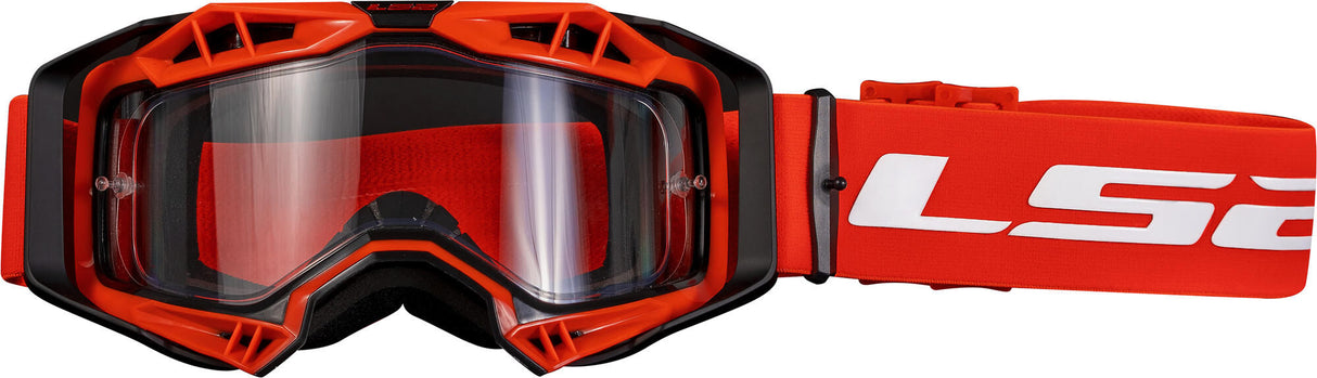 Ls2 aura enduro motocross goggles glasses aura enduro black red