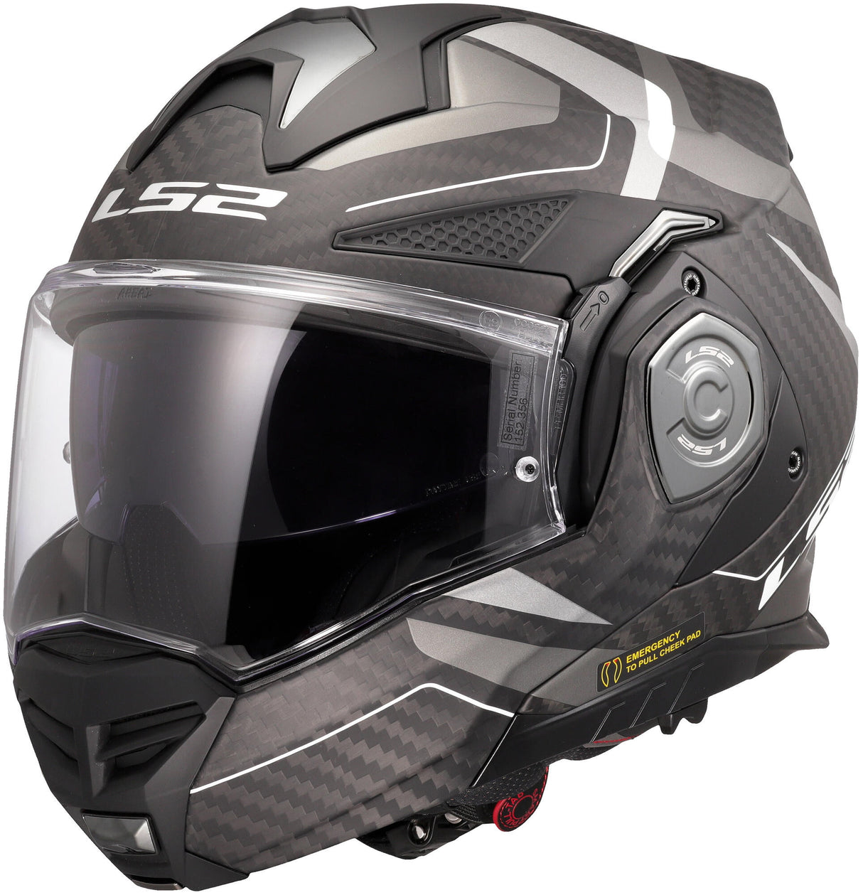 Ls2 opklaphelm ff901 advant x carbon horizon . helmet ff901 advant x carb.hor.s bl sil-gr