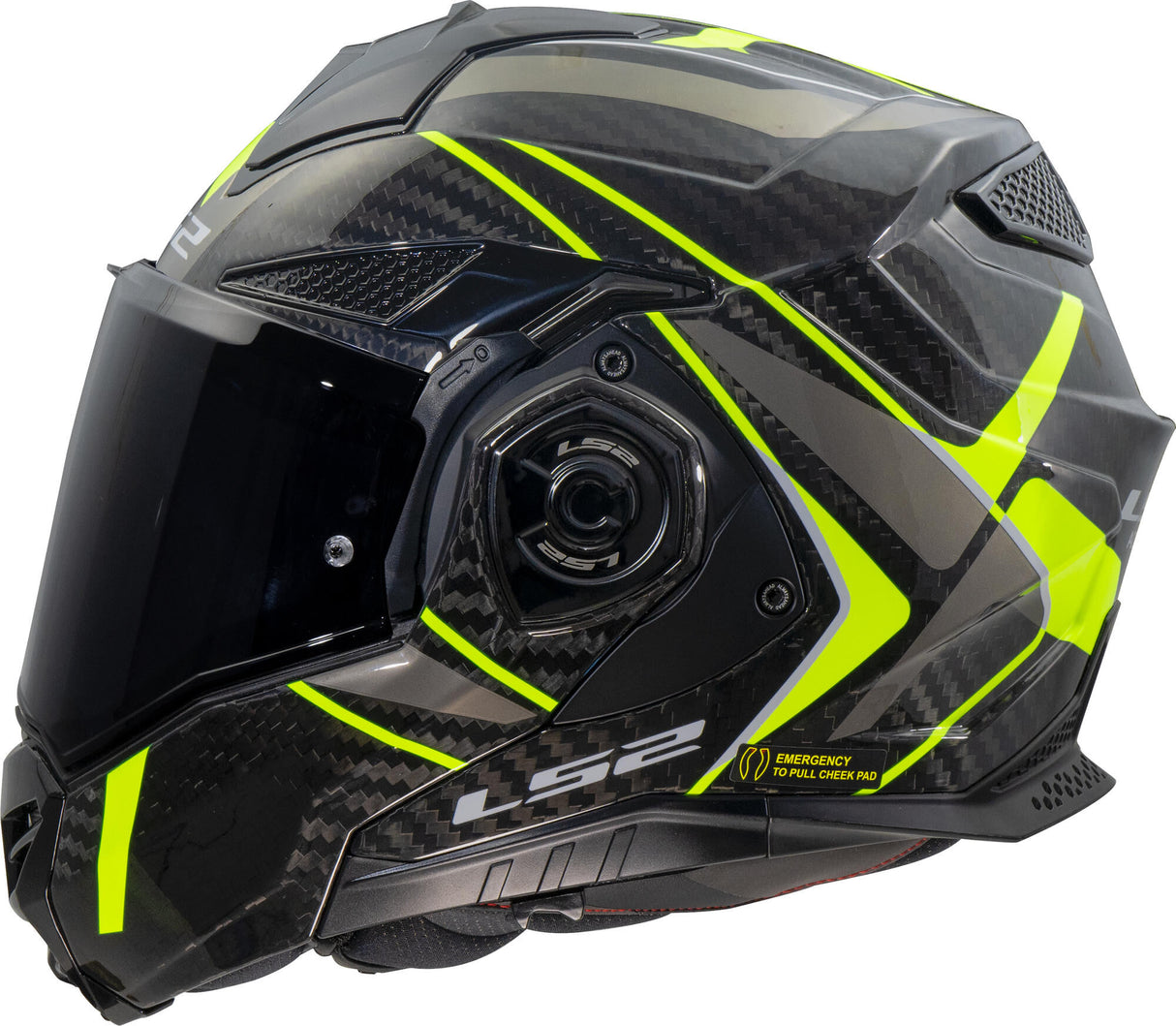 Ls2 opklaphelm ff901 advant x carbon future ii . helmet advant x carb.fut.ii xl bl yel