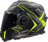 Ls2 opklaphelm ff901 advant x carbon future ii . helmet advant x carb.fut.ii xxl bl yel