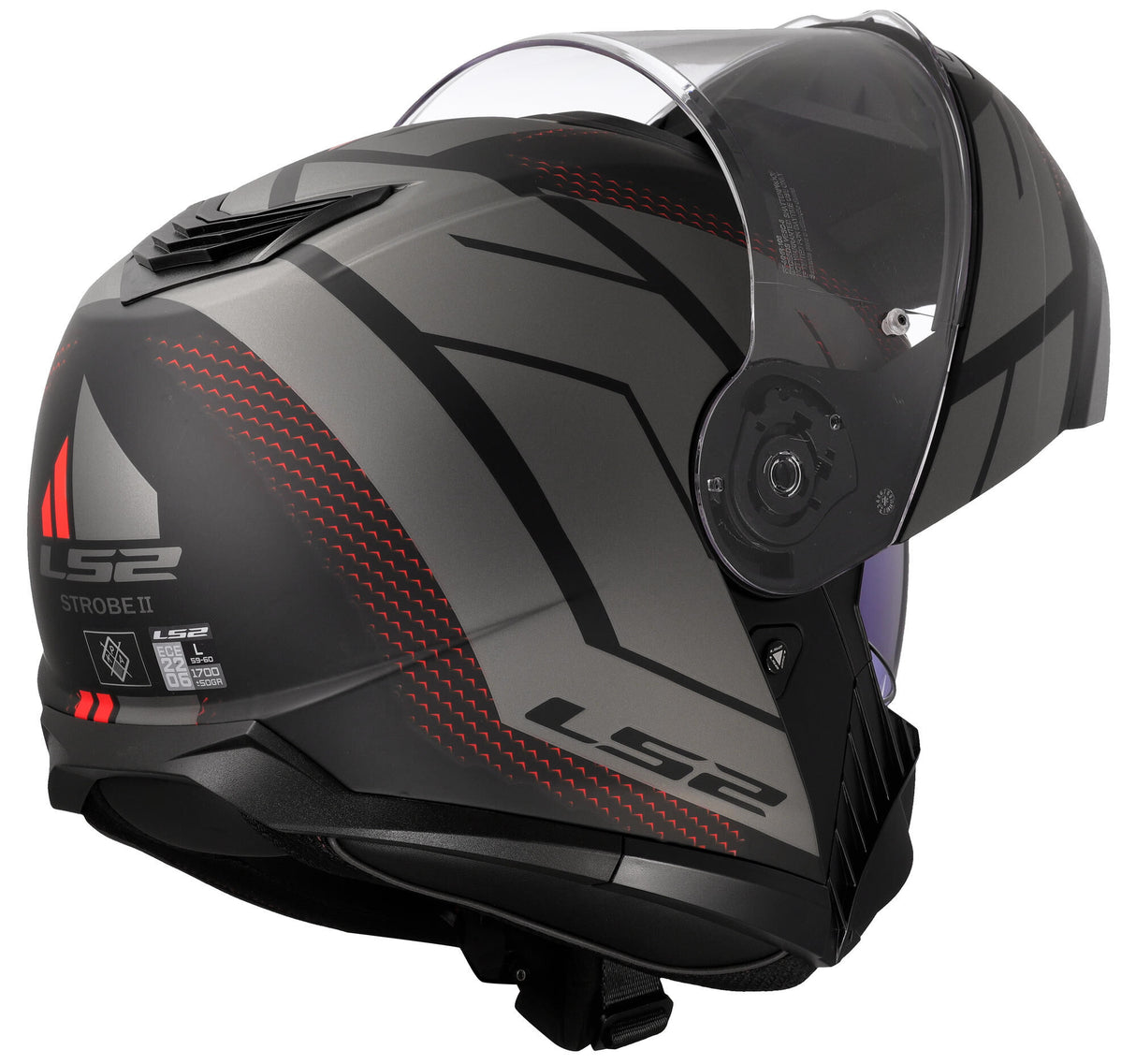 Ls2 opklaphelm ff908 strobe ii code . helmet ff908 stro. ii code 3xl black grey matt