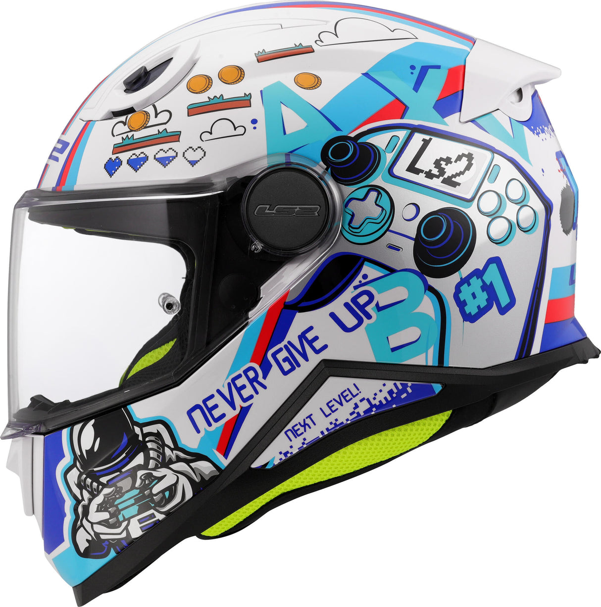 Ls2 children's full face helmet ff812 kid next level. helmet kid ff812 next level white gr. s