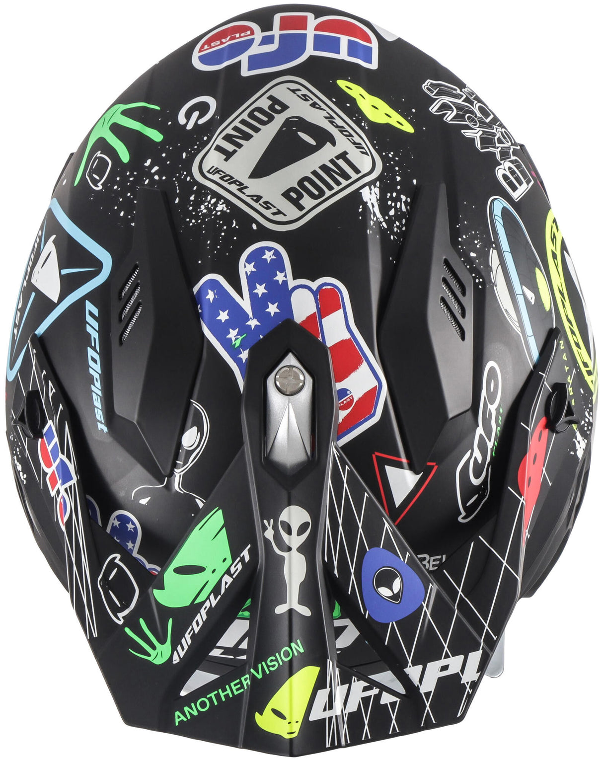 Ufo plast sheratan jethelm helmet sheratan xs matt graphic