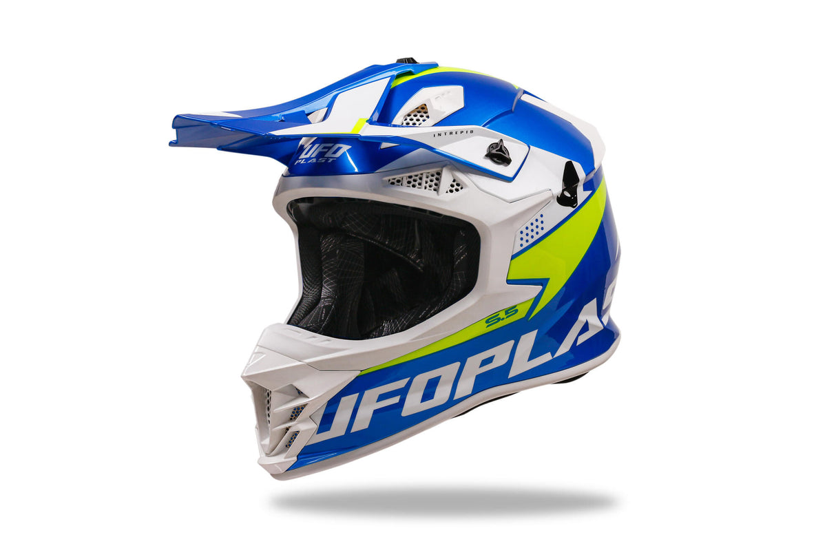 Ufo plast crosshelm intrepid helmet interpid l blue yellow