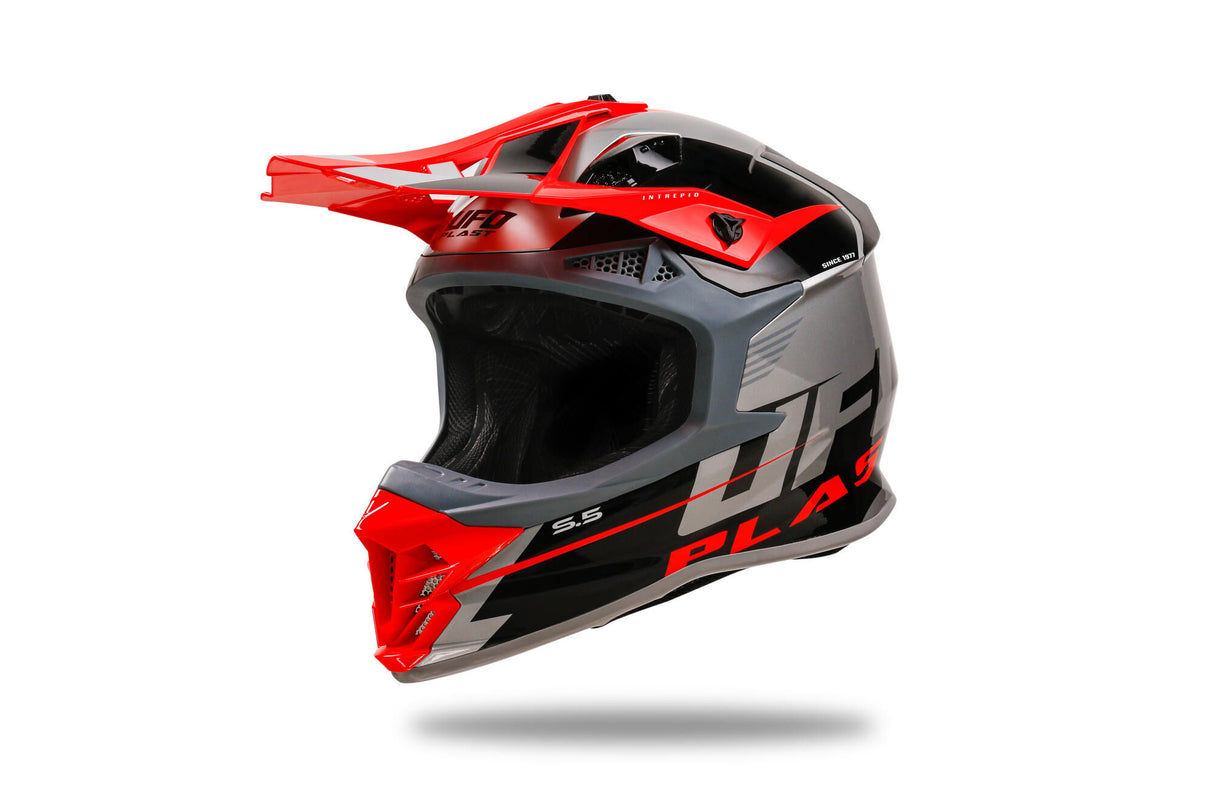 Ufo plast motocross helmet intrepid helmet interpid m gray
