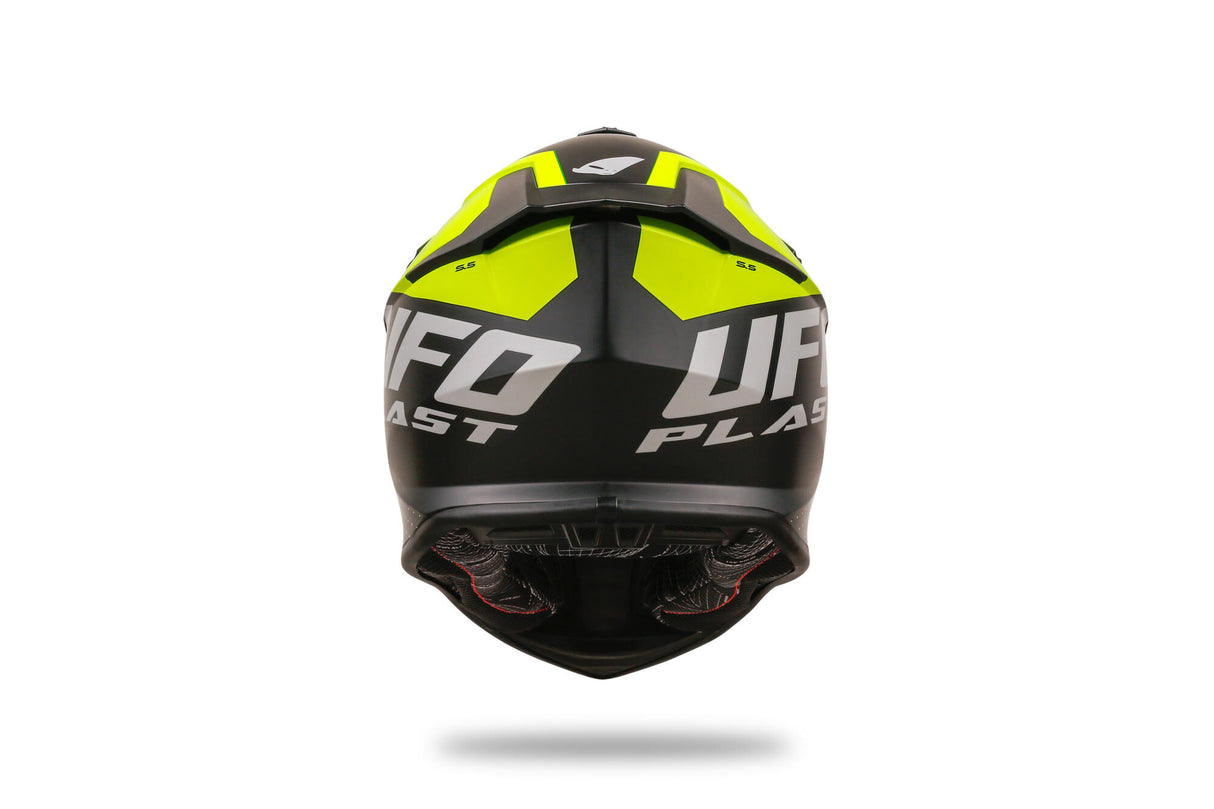 Ufo plast crosshelm intrepid helmet interpid m black yellow