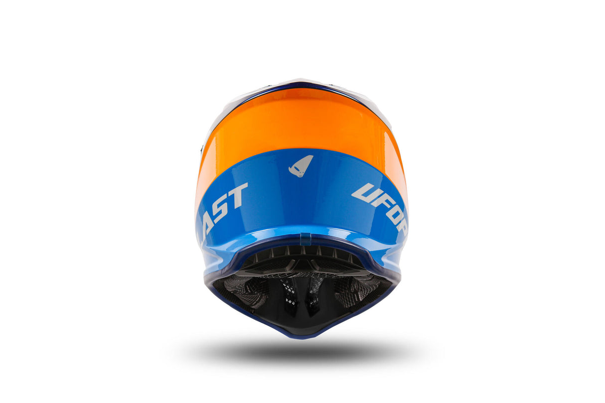 Ufo plast kinder crosshelm "korey", uitneembaar helmet ufo plst korey s blue/orange