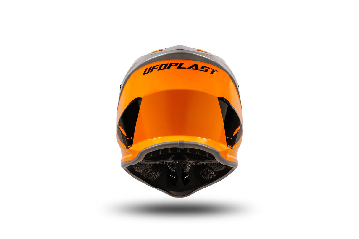 Ufo plast kinder crosshelm korey , uitneembaar helmet ufo plst korey s grey orange