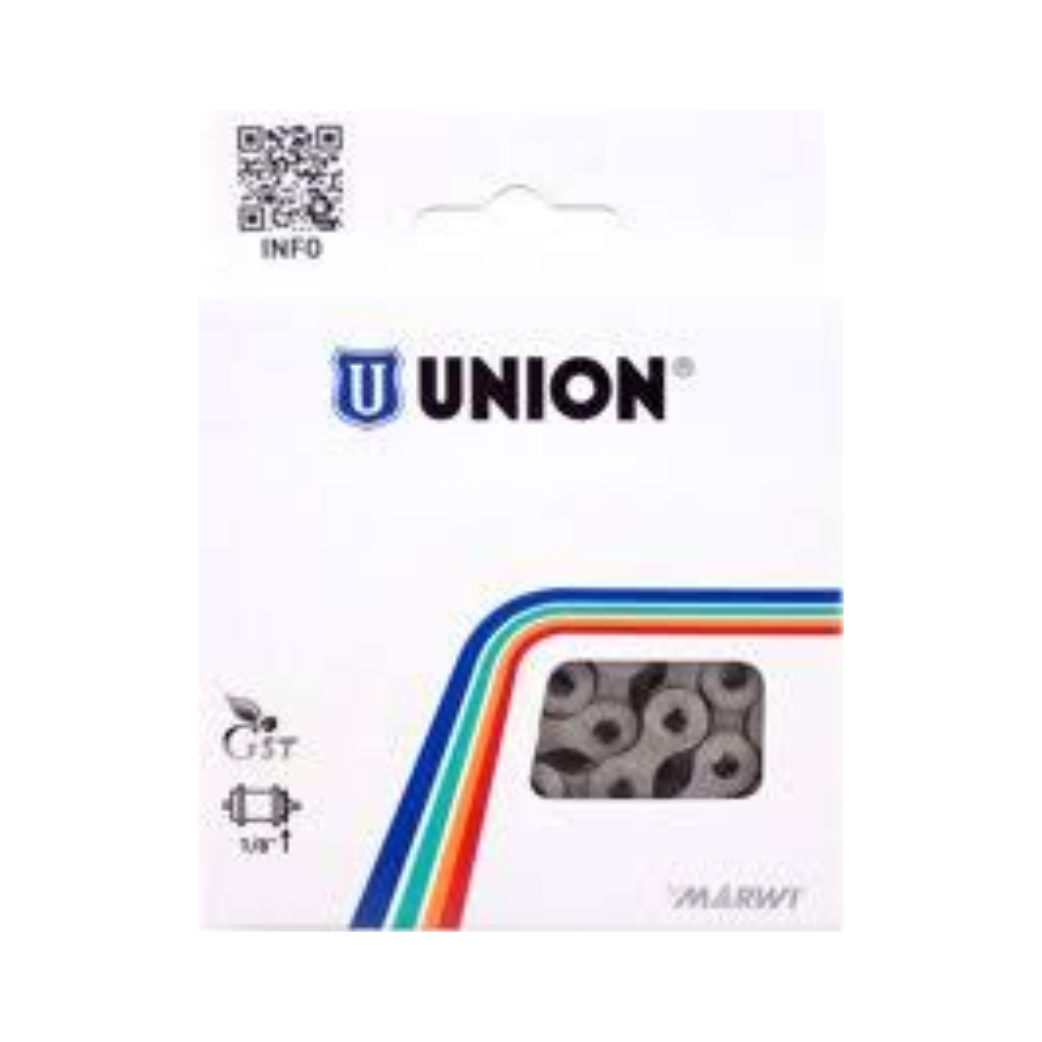 Union 410H kerékpáros lánc 1 2x1 8x112 fekete