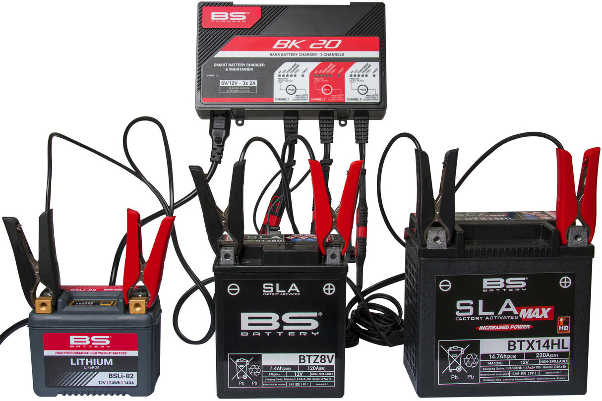 Bs-battery acculader bk20 multiple chargers. bk20 bs-charger 3x2.0a