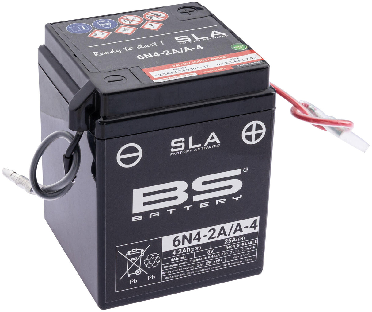 BS battery Tue: 00414, jap. d.: 6n4-2 a-4 battery 6n4-2a a4 bs sla