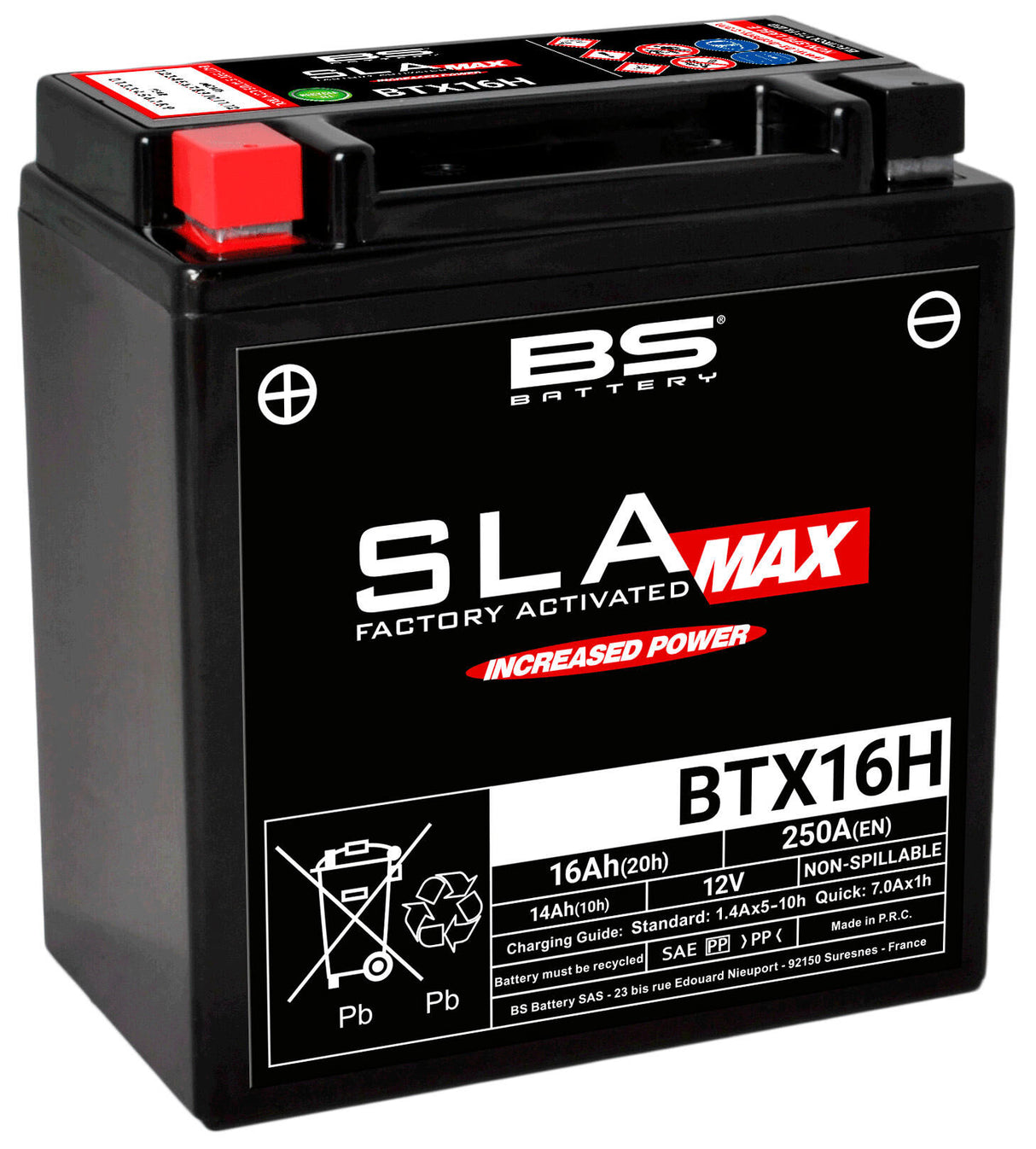 Bs-battery battery bgz16h btx16h . battery btx16h bs sla-max