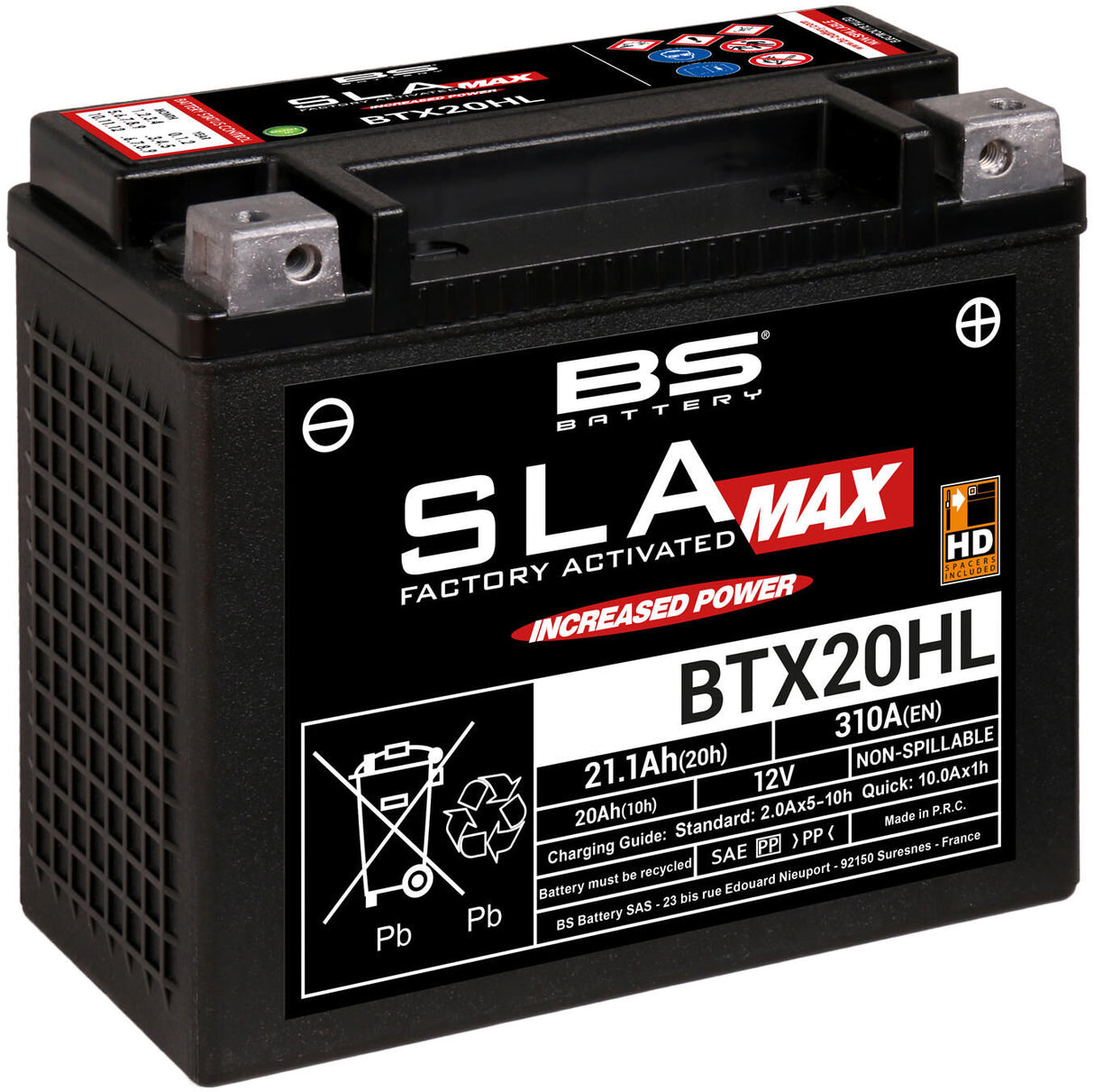 Bs-battery battery bgz20hl btx20hl btx20hl-bs . battery btx20hl bs sla-max hd