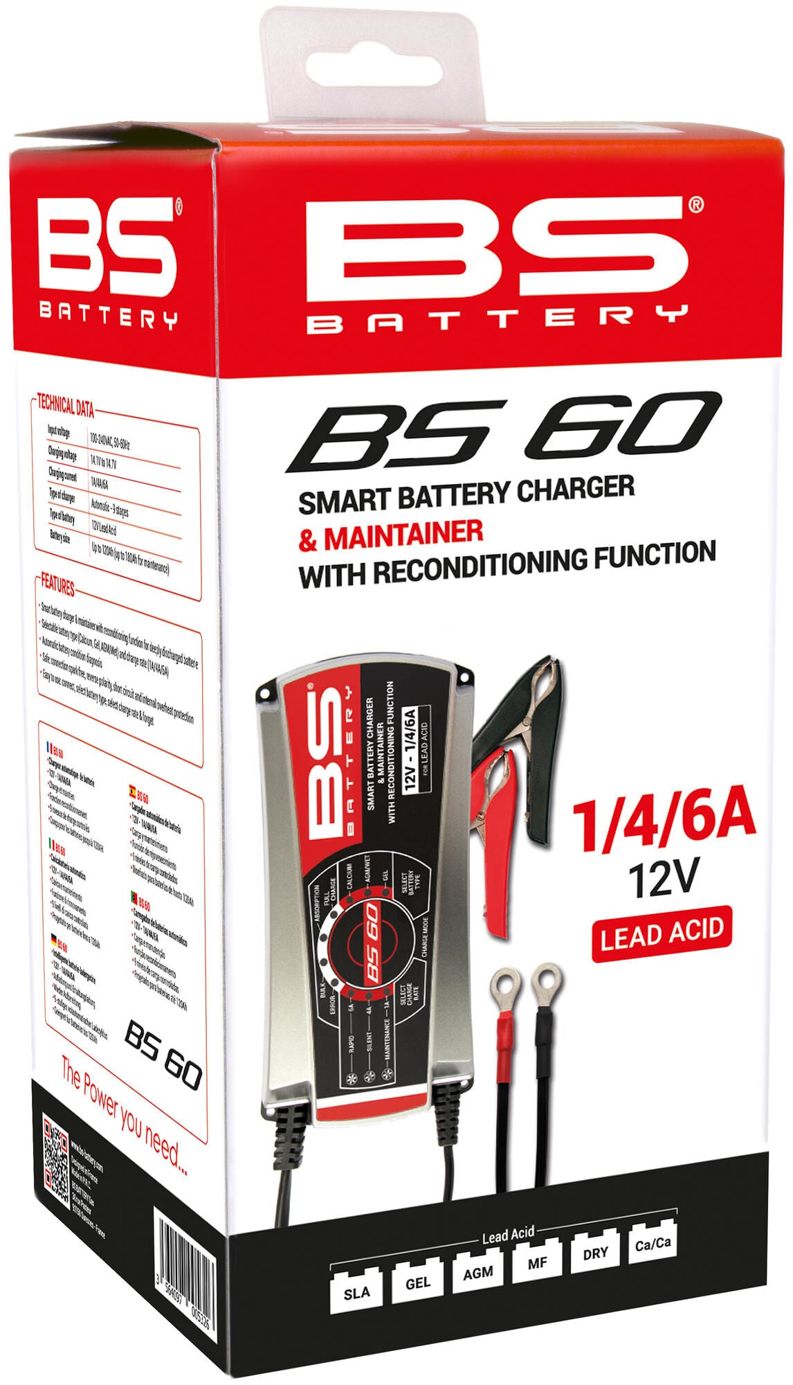 Bs-battery acculader bs60 . charger bs60,bs-charge 1a 4a 6a
