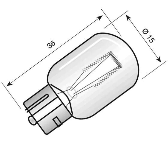 Spahn plug-in glass lamp glass base lamps 12v 16w w2.1x9.5d 15x36