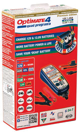 Tecmate acculader optimate 4 quad programma . charger optomate 4 quad progr.12 volt