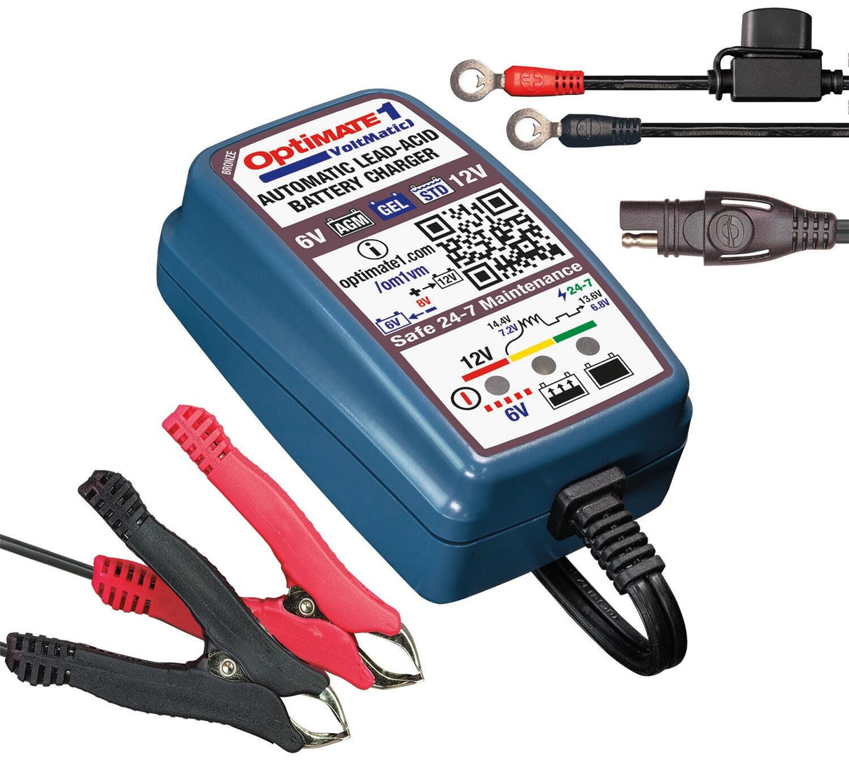 Tecmate acculader optimate1 voltmatic van optimate 1 charger voltmatic