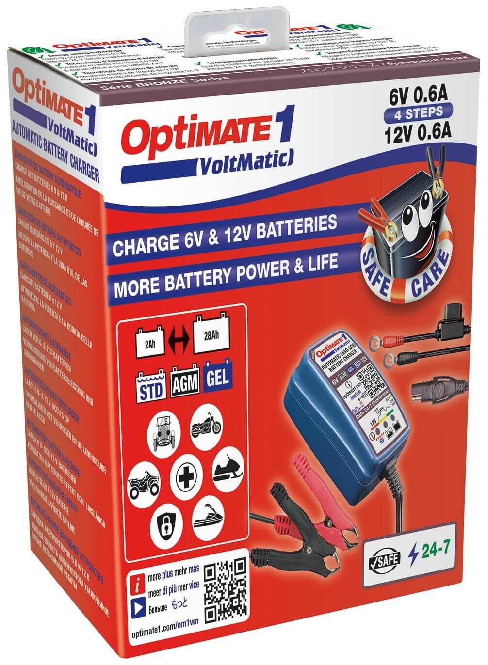 Tecmate acculader optimate1 voltmatic van optimate 1 charger voltmatic