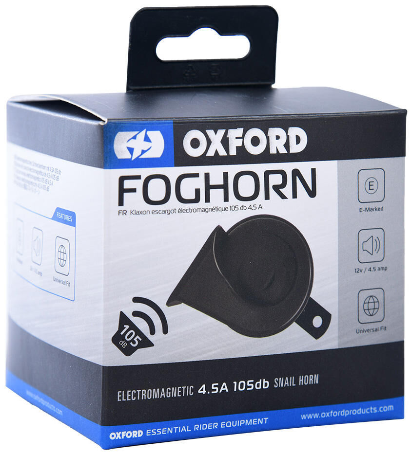 Oxford handlebar horns 12v black 105db