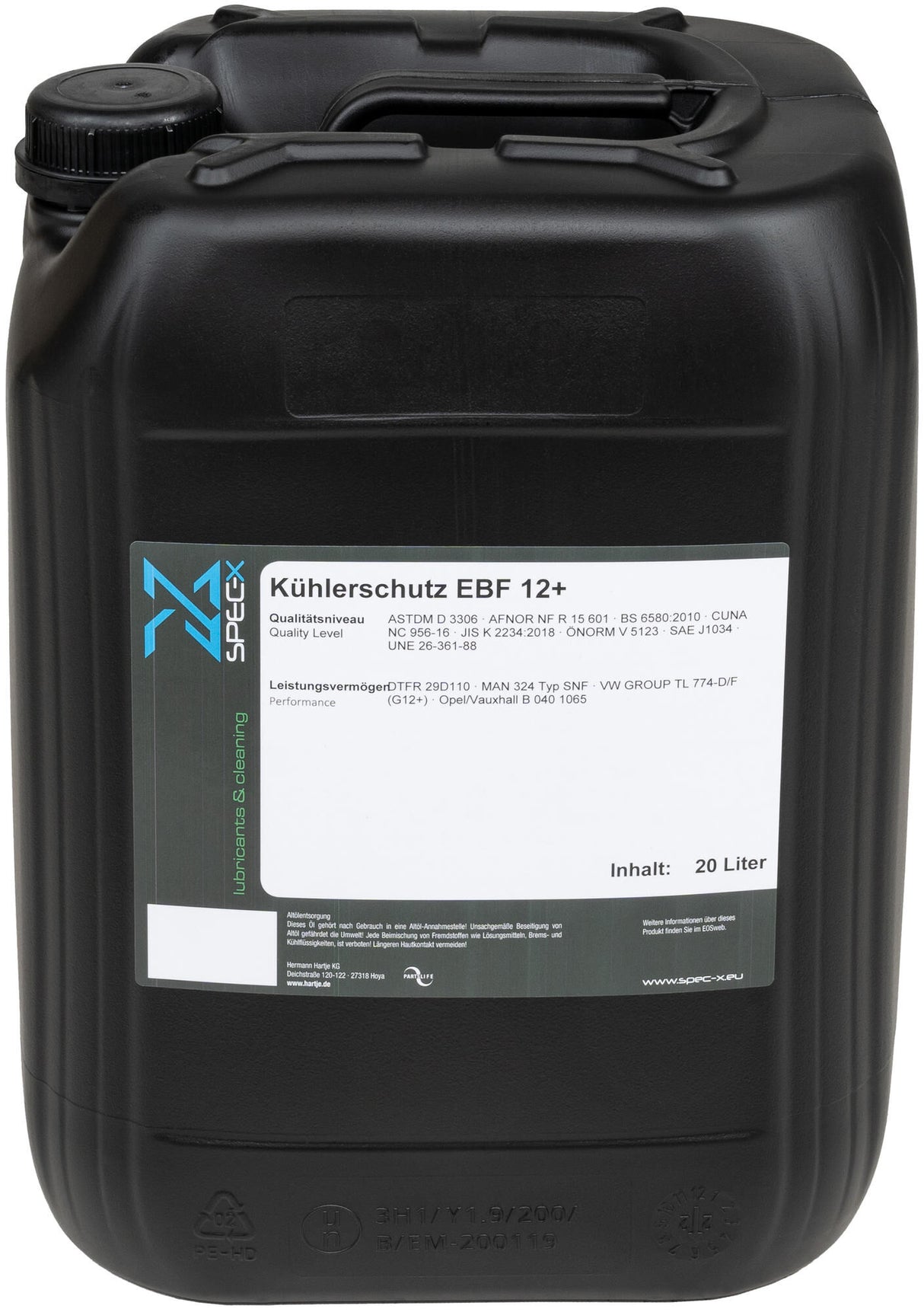 Spec-x koelvloeistof ebf 12+ cooling liquid 20l