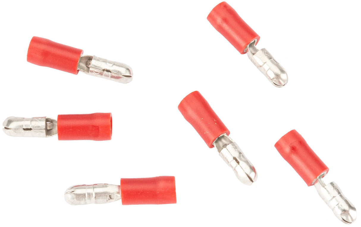 Spahn ronde stekker round plug insulated red 100pcs.