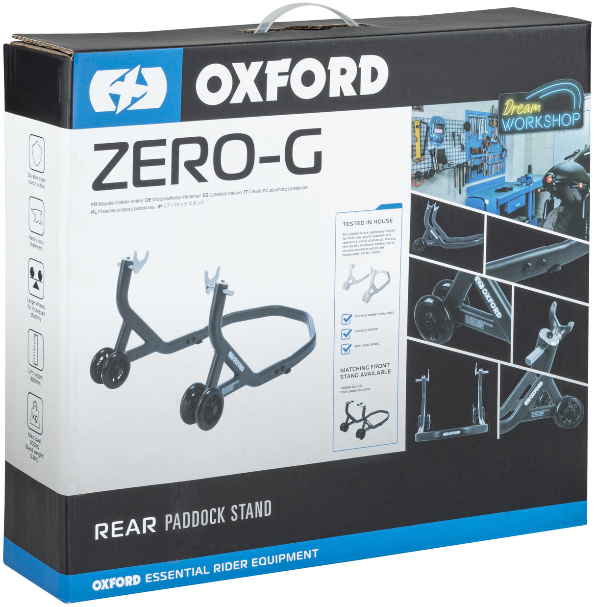Oxford montagestandaard zero-g assembly test. zer back black