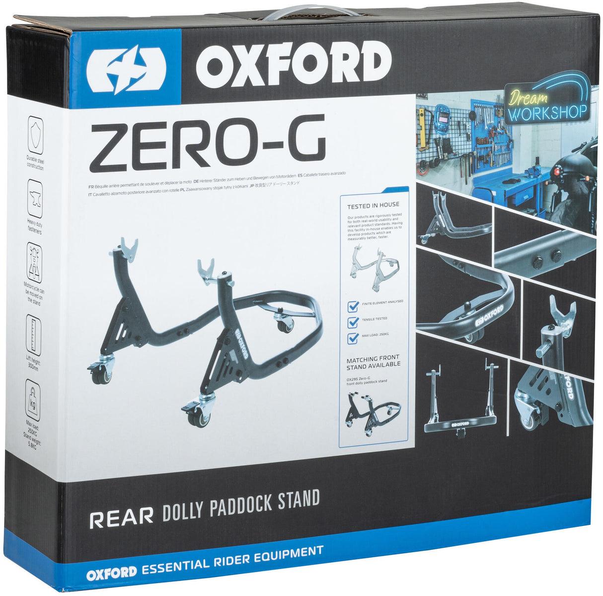 Oxford montagestandaard zero-g-dolly assembly test. zer back black